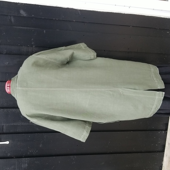 Pull and Bear Linen Blend Trench Coat - Picture 9 of 14